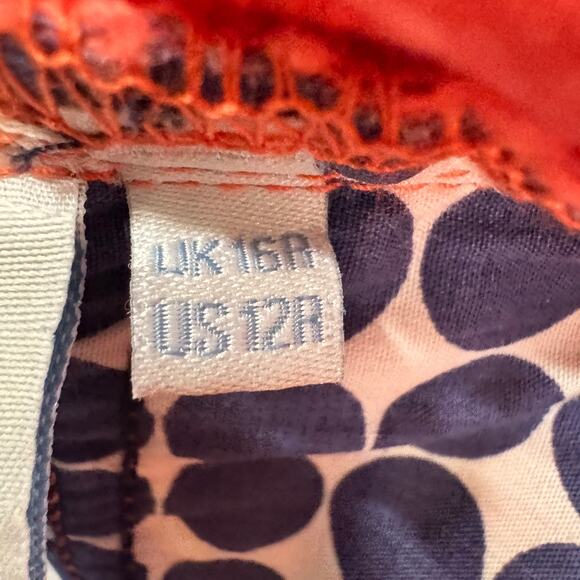 Boden Jeans Womens 12 (36x27 ACTUAL) Orange Denim Ankle Zip Skimmer Coastal - Picture 8 of 10